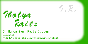 ibolya raits business card